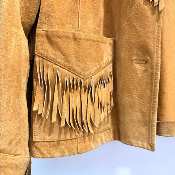 Vintage Ralph Lauren Dry Goods Supply Fringe Suede Western Jacket - Picture 7 of 11